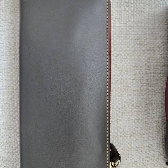 Dooney & Bourke Grey and Burgundy Women's Bag And Wallet - Picture 13 of 15